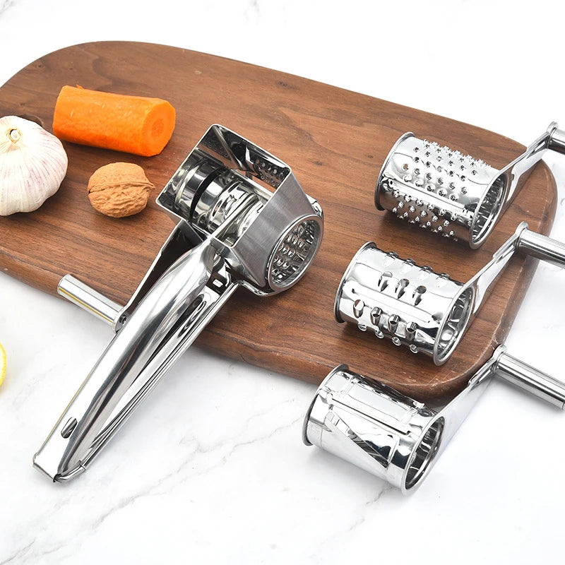 Holaroom Stainless Steel Cheese Slicer Shredder Drums Blades