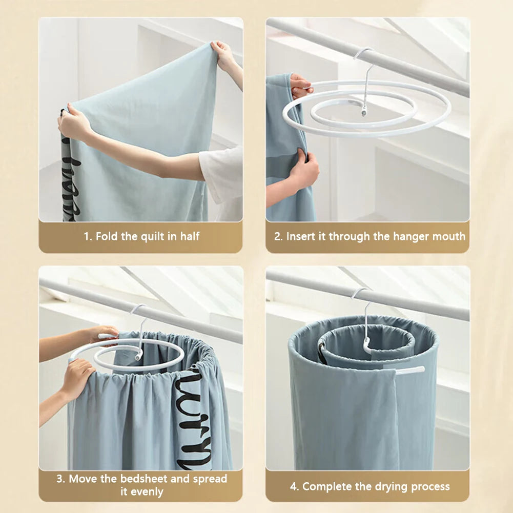 1/2pcs Round Spirals Sheet Hanger Quilt Sheet Hangers