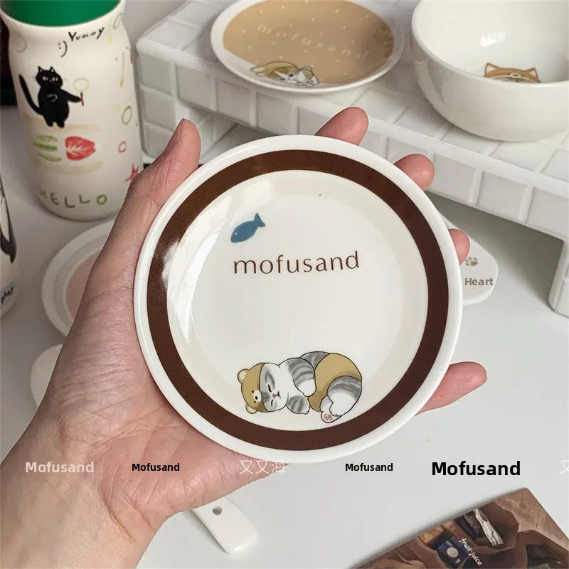 Adorable Ceramic Shark Dinnerware Small Bowl Soup Spoon