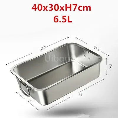 304 Stainless Steel Plate Metal Tray Handle Square
