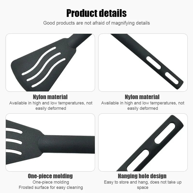 1/3pcs Nylon Utensils Kids Cooking Slotted Turner Solid