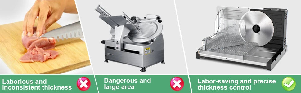 Appliances Meat Slicer Removable Blades Electric Food Slicer