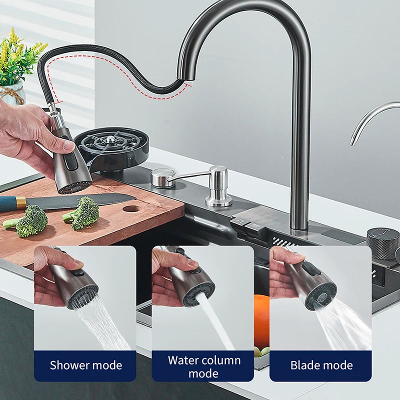 Shinesia 304 Stainless Steel Sink Digital Display Large