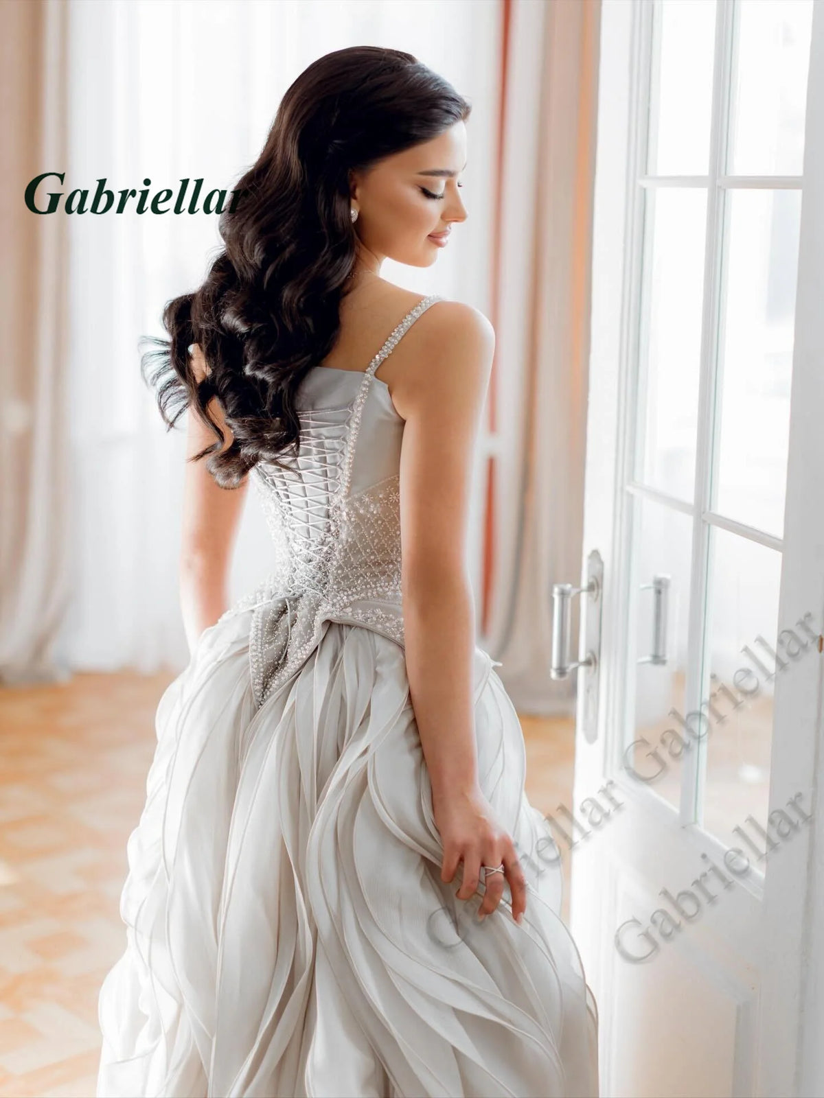 Gabriellar Attractive Ruffles Eveining Dresses Beads Dubai