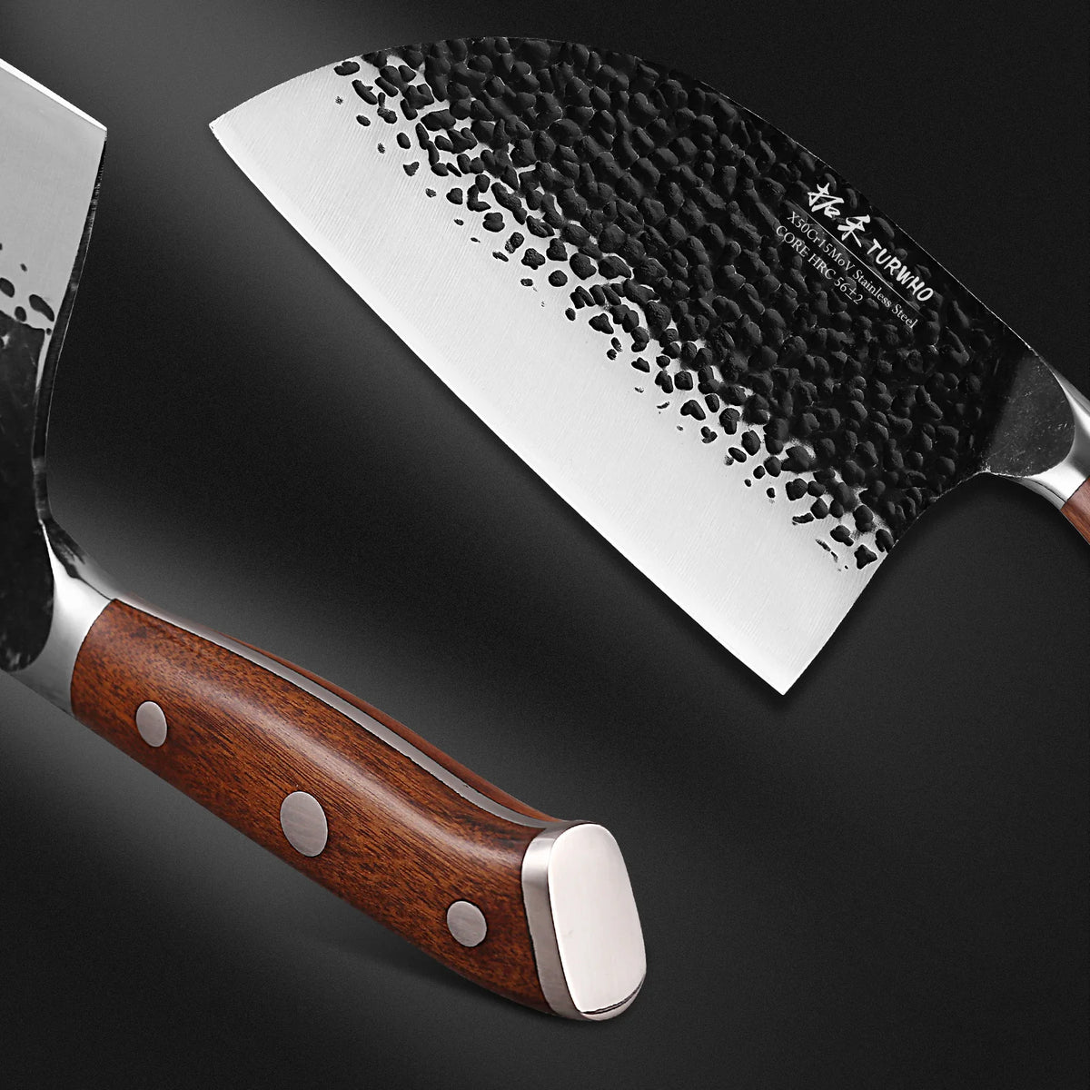 Turwho Japanese Hand Forged Butcher Knife X50cr15mov Stainless