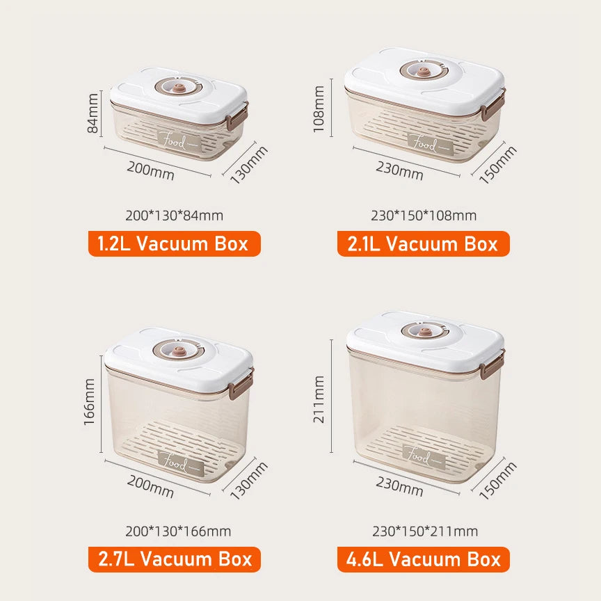Vacuum Food Storage Box Fresh-Keeping Canister Sealed Storage