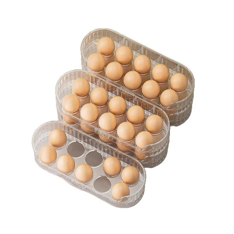 1/2/3pcs Space-Saving Egg Organizer Container Desk Organizer 10