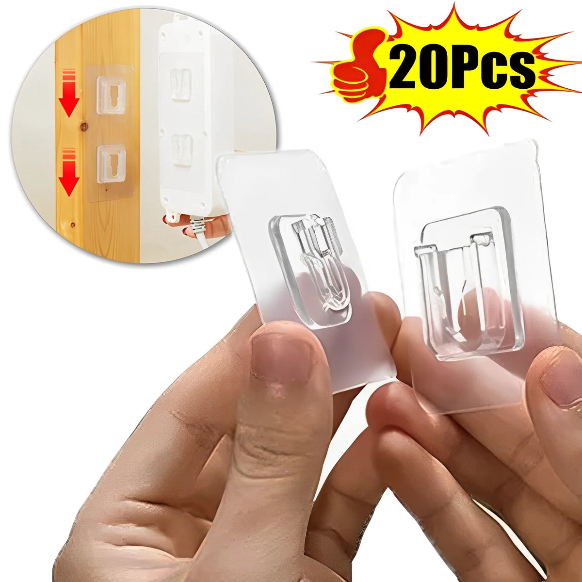 Double-Sided Adhesive Wall Hook On Hangers Stickers Hooks
