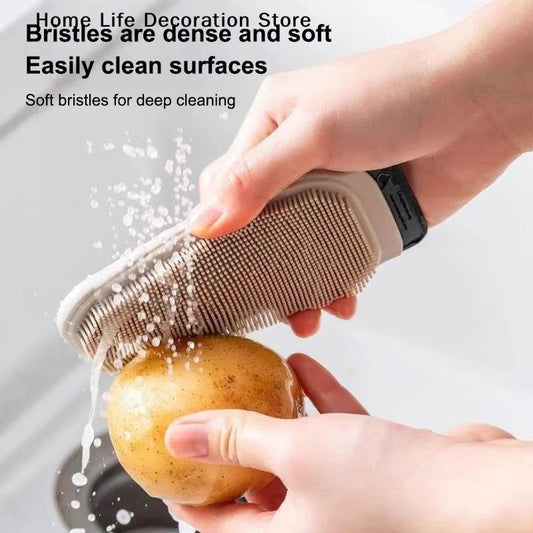 Quick-Drying Cleaning Brush Double-Sid Tpr Dish Brush