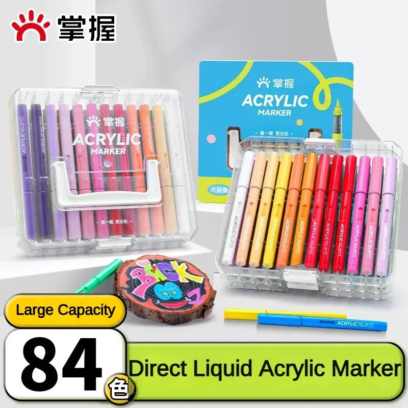 84/12 Colors Direct-Liquid Acrylic Marker Pen Waterproof Pen