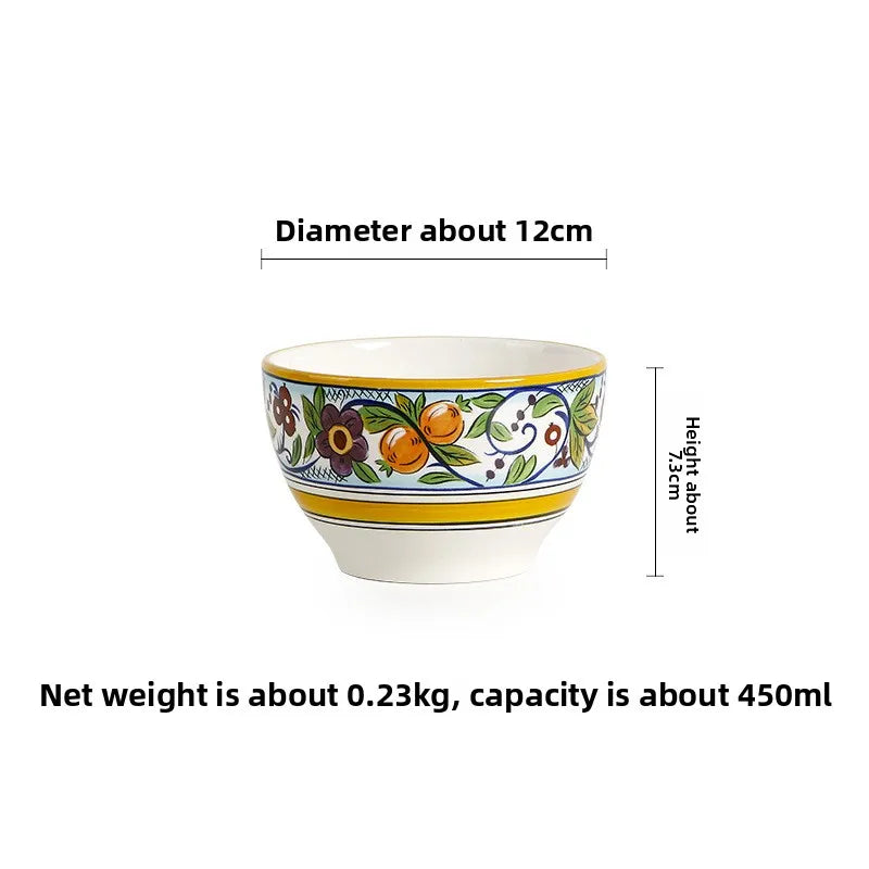 Hand Painted Ceramic Plate Creative Irregular Steak Dish