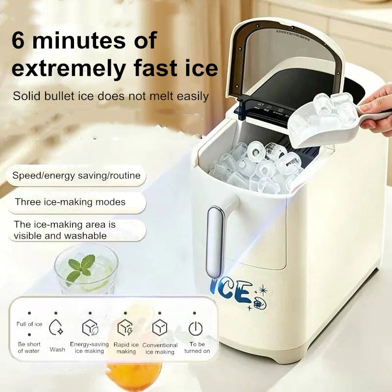 Mini Ice Maker Machine Dorm Student Automatic Ice