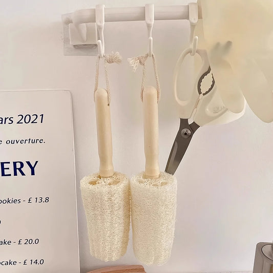 Wooden Handle Loofah Bottle Brush Pc - Eco-Friendly