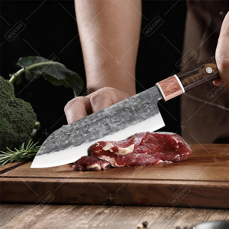 Wxcoo Hand Forged Santoku Japanese Chef Knife Meat