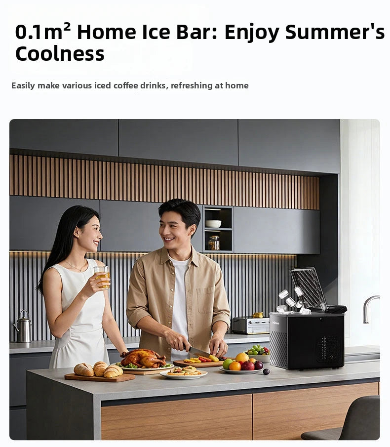 15kg/Day Automatic Ice Maker Machine Compact Home/Dorm/Outdoor