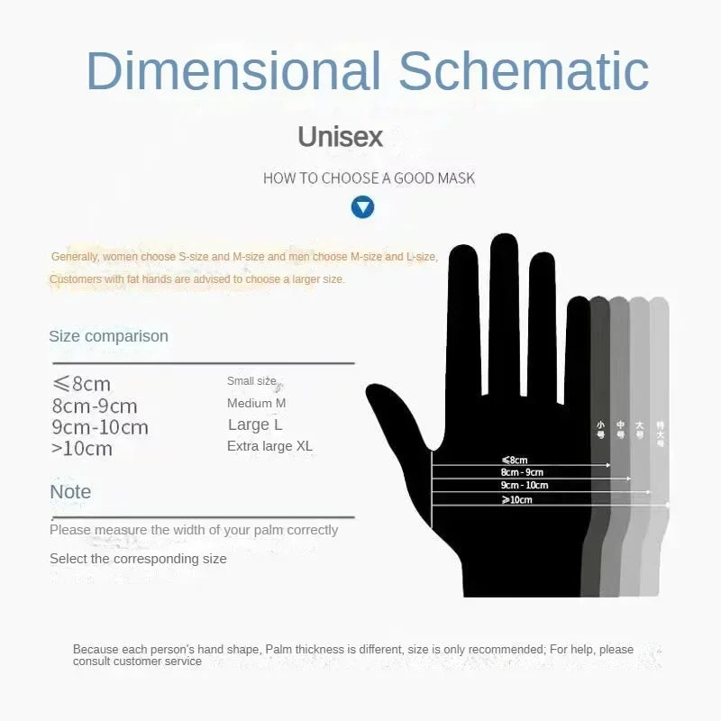 Black Xl Latex Gloves Pvc Gloves Disposable Nitrile