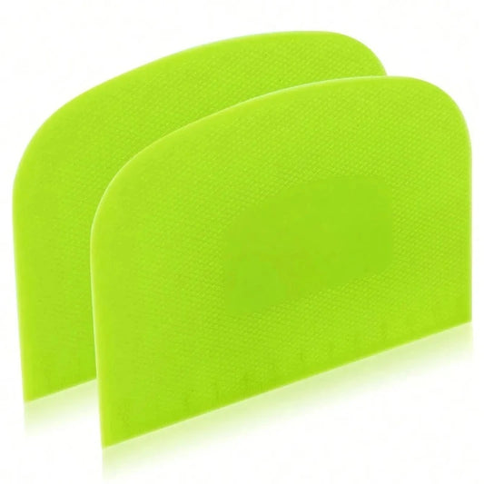 2pcs Dough Scraper Bowl Food-Safe Plastic Dough Cutter