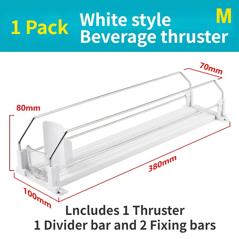 Push Rack Beverage Thruster Dispenser Storage Soda Can