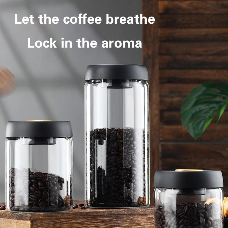 Vacuum Sealed Tank Coffee Bean Glass Sealed Jar