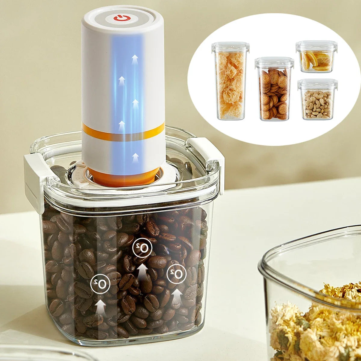 Vacuum Sealed Tank Coffee Beans Vacuum Jar Cereals