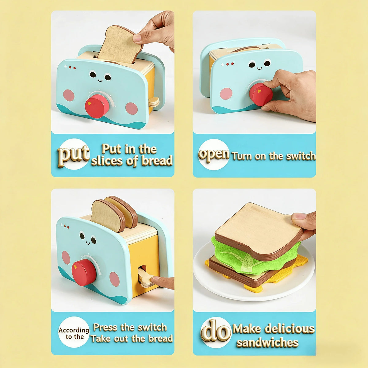 Hands-On Kids Helper Realistic Play Food & Interactive