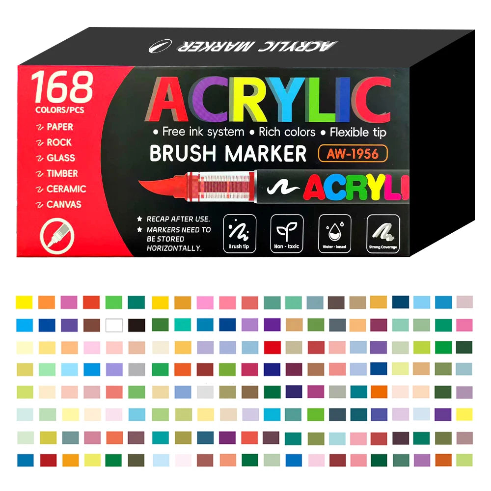 12-366 Colors Acrylic Paint Pen Markers Acrylic Felts