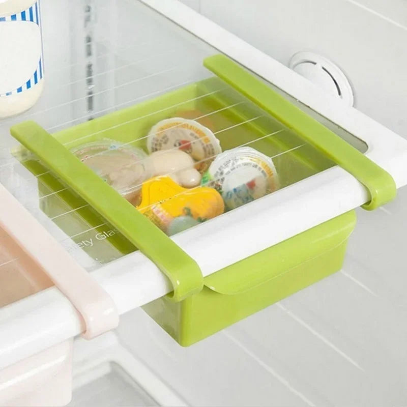Slide Fridge Freezer Space Saver Organizer Storage Rack