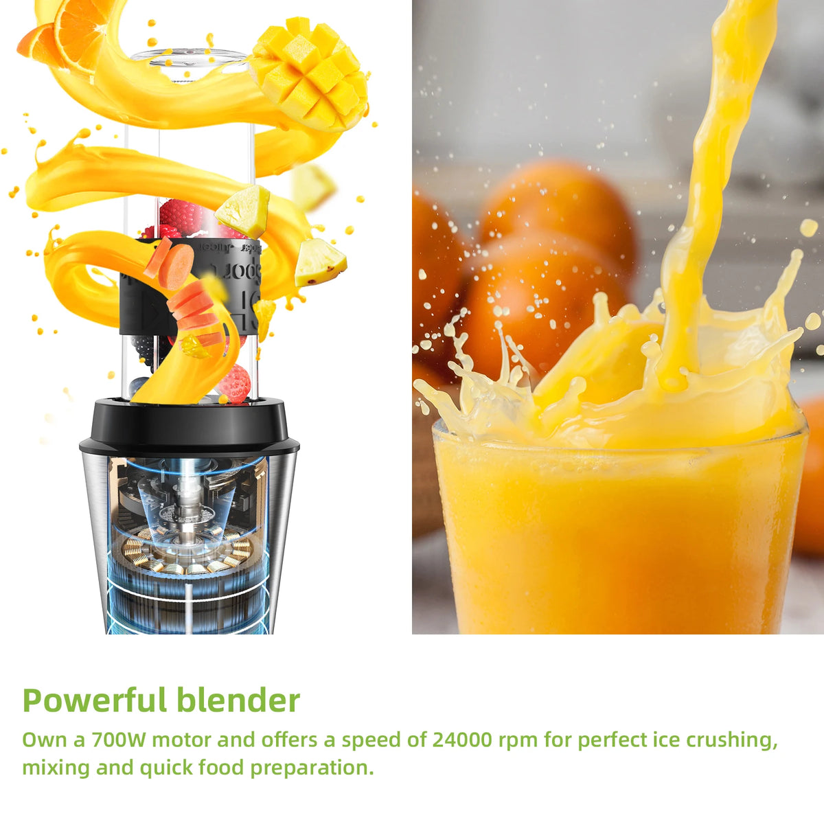 Biolomix 3-In-1 Food Processor 700w Juicer Blender Personal