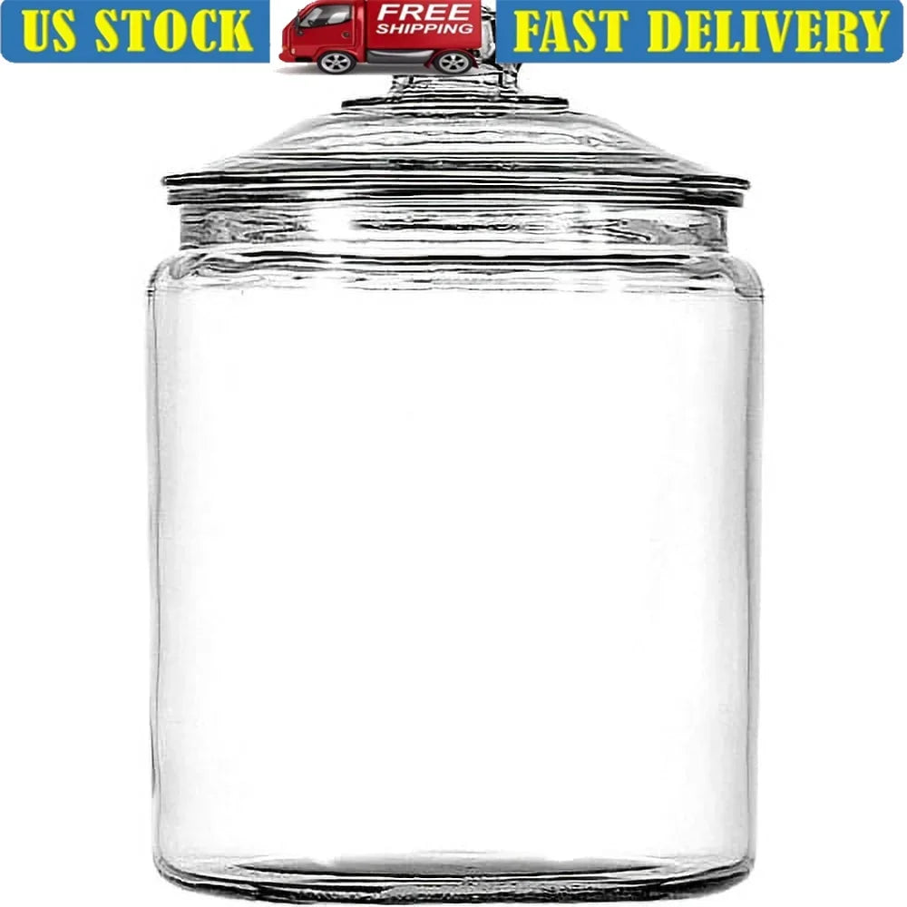 Gallon Glass Storage Jar Lid Wide Mouth Food