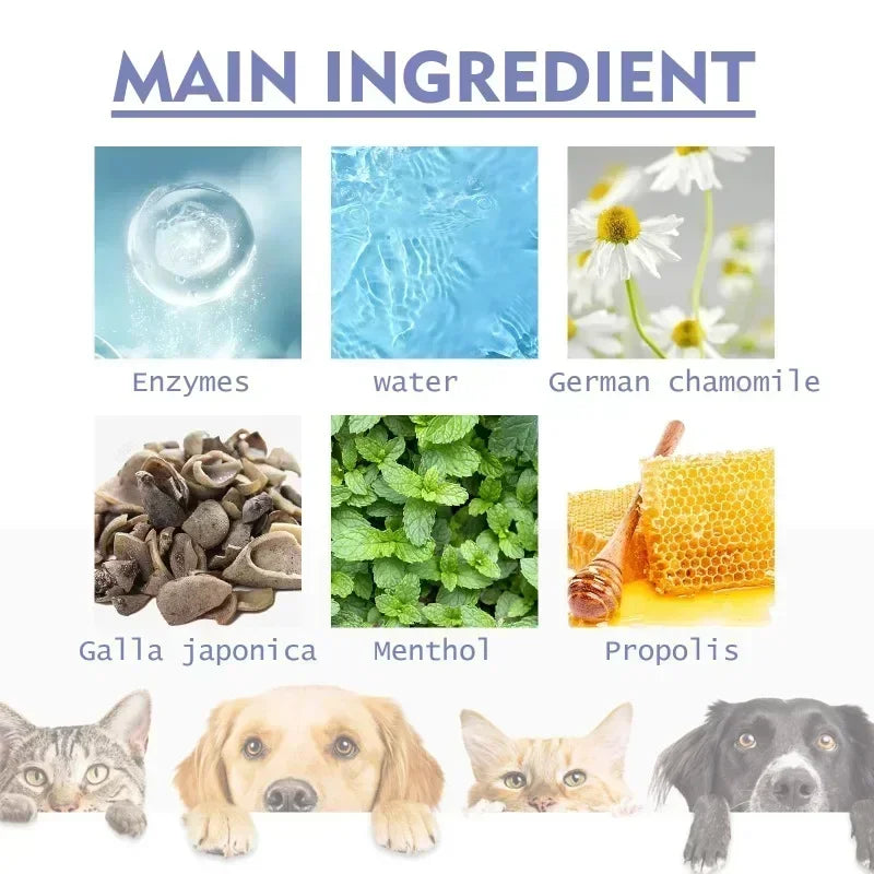 Pet Teeth Cleaning Spray Oral Care Remove Tooth