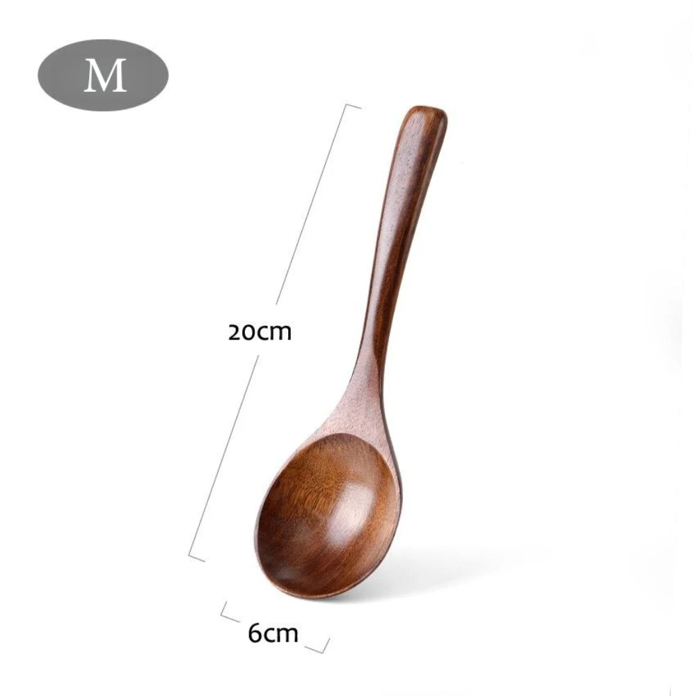 Natural Long Handle Wooden Spoon Japanese-Style Rice Scoop
