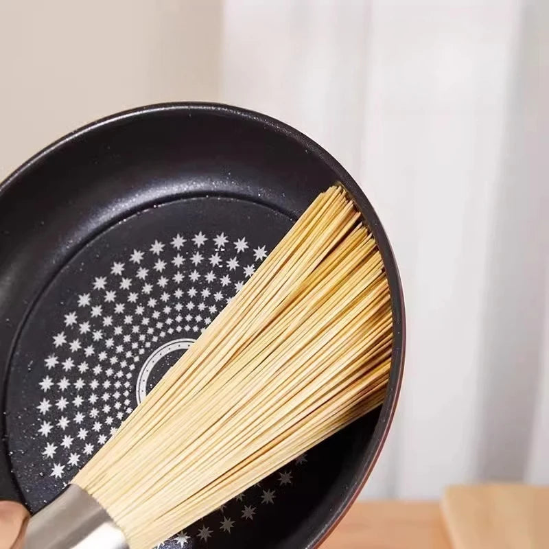 1pc Bamboo Dish Brush Oil-Resistant Stain-Removing Pot Scrubber