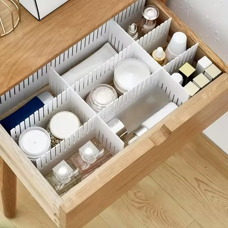 4/8/12pcs White Drawer Divider Partition Diy Sock Storage