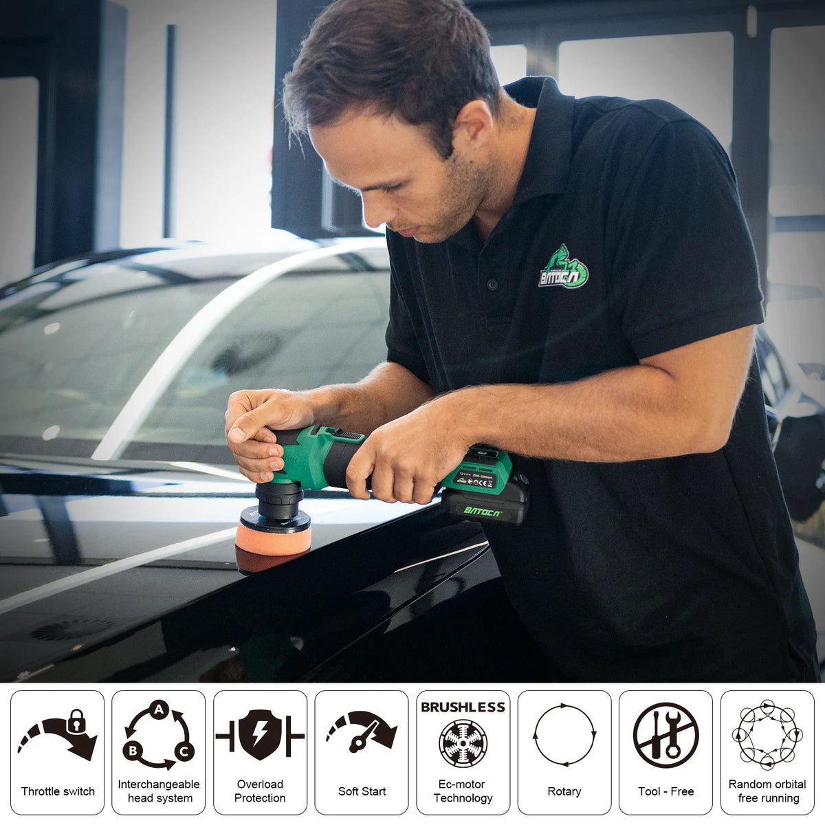 Batoca Cordless Car Polisher Machine 12v Ro/Da Micro