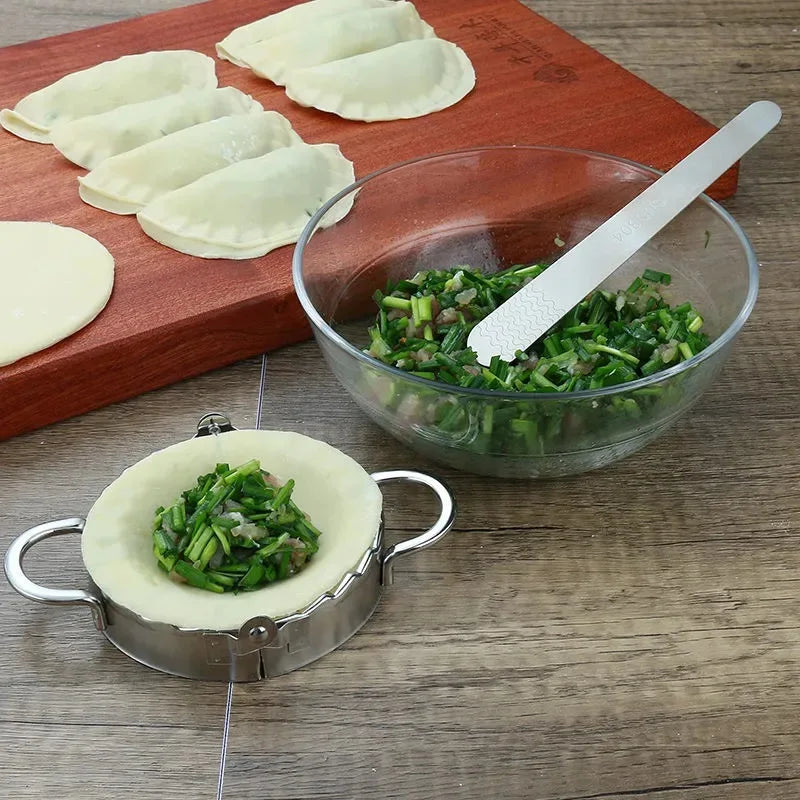 2pcs Dumpling Spoon Stainless Steel Flat Stuffing Shovel