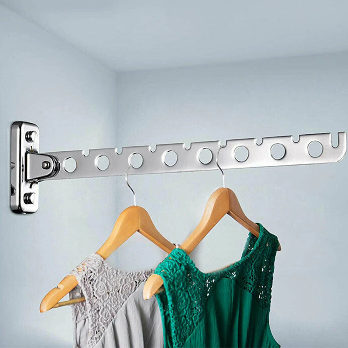 8/10 Holes Stainless Steel Clothes Hooks Wall Mounted