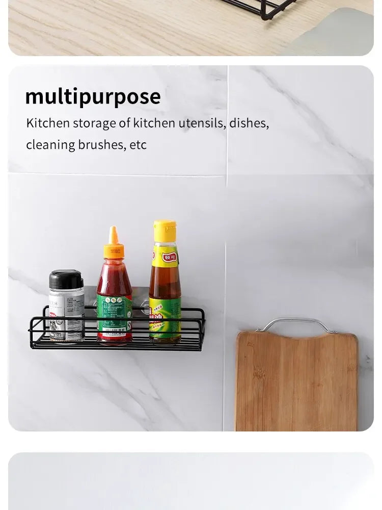 Bathroom Storage Rack Organizer Shelf Black Shelves Corner