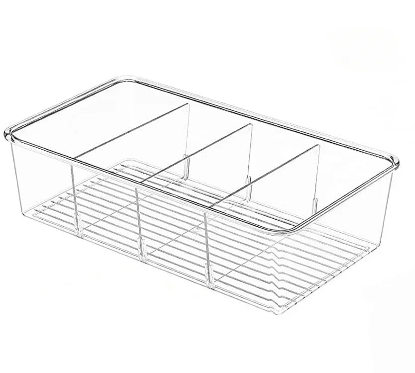Refrigerator Organizer Bin Clear Plastic Food Storage Organizer