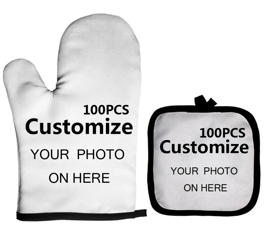 Customized Baking Gloves Woman Oven Mitts 1pcs/50pcs/100pcs
