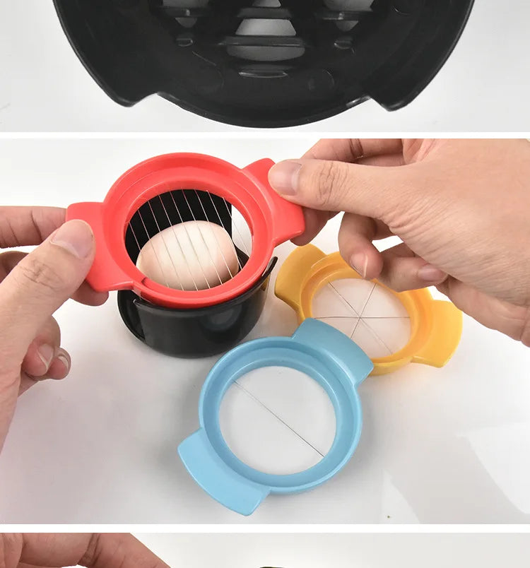 Stainless Steel Three In One Egg Slicer 3-In-1