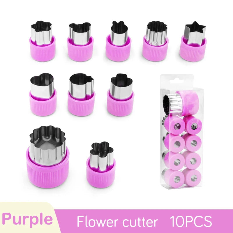 1set Multi-Style Vegetables Cookie Cutter Embossing Mould Cook