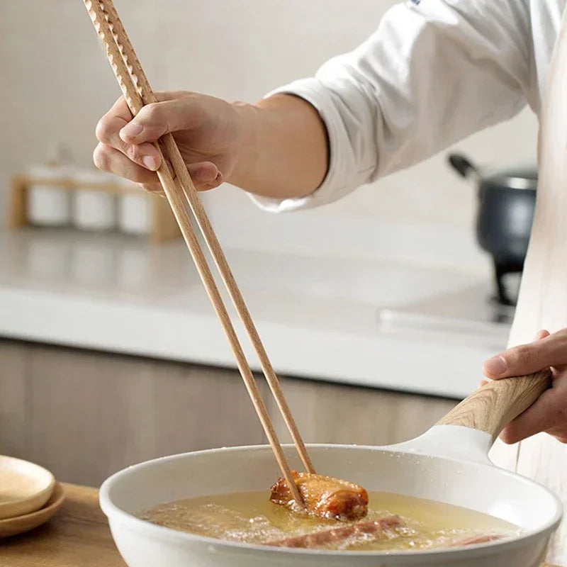 Japanese Extra Long Wooden Chopsticks Polished Beech Wood