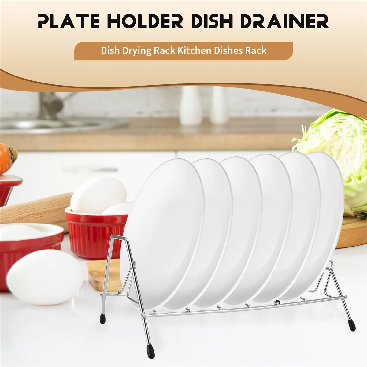 Pqwn Dish Drying Rack Dishes Rack & Plate