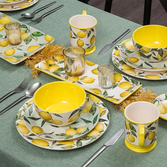 Creative Lemon Plate Ceramic Fruit Dish Ins Style