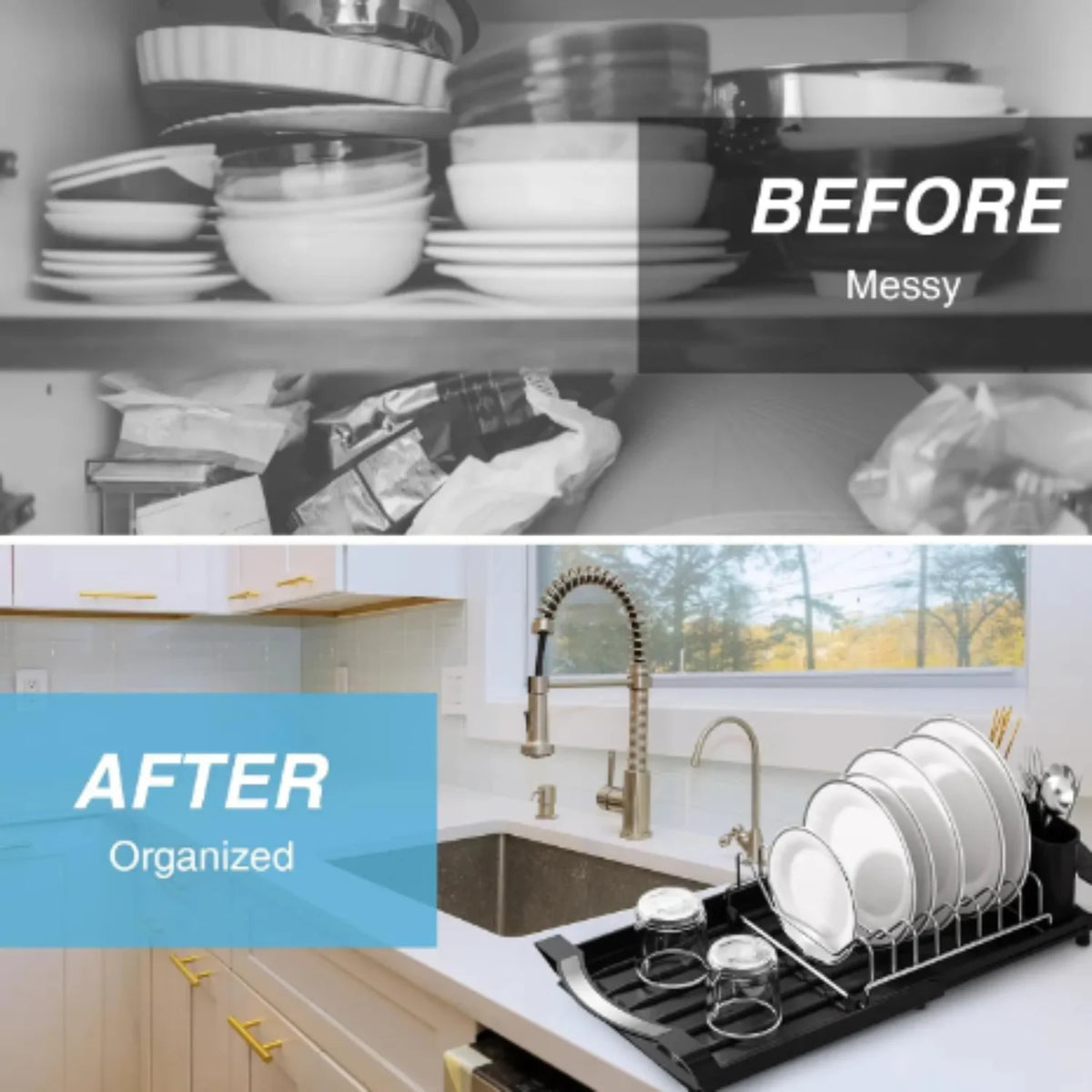 Expandable Dish Drying Rack Dish Racks Counter Adjustable