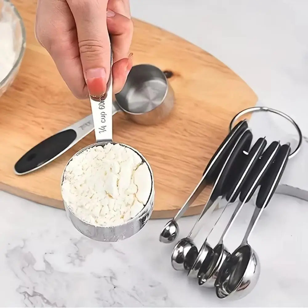 8/13pcs Stainless Steel Measuring Spoons Long Handle Stackable