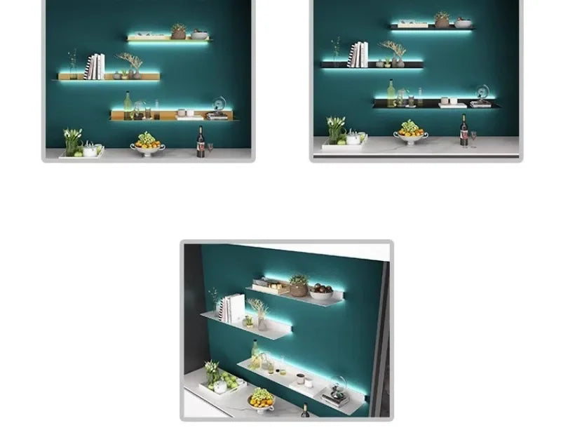 Iron Floating Wall Shelf Storage Organizer Shelves Bathroom
