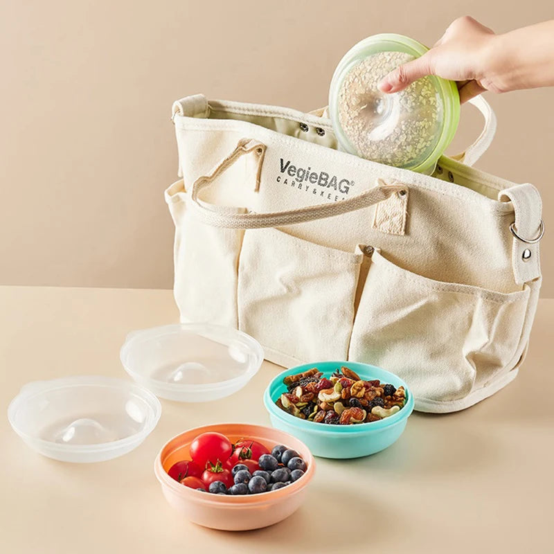 Bread Box Microwavable Transparent Round Shape Food Container