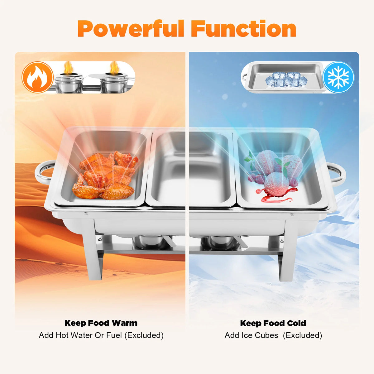 Stainless Steel Chafing Dish Buffet Rectangular Catering Chafer