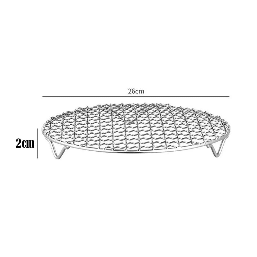 Round Air Fryer Rack Stackable Stainless Steel Grid